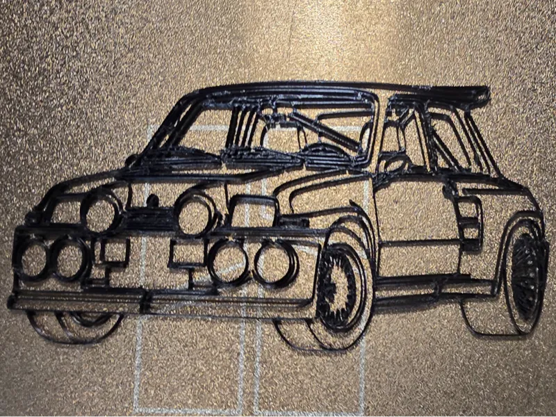 R5 turbo Rallye Line Art