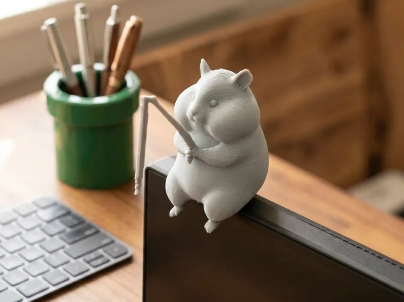 Hamster Fishing Monitor Buddy