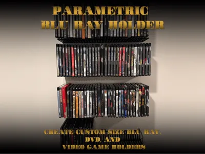 Parametric Blu-Ray and Media Holder w/ customizer