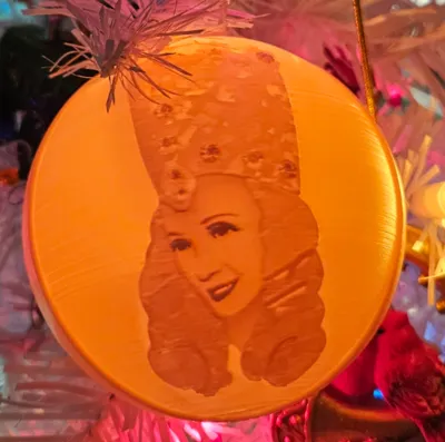 Glinda/wicked Lithophane Ornament