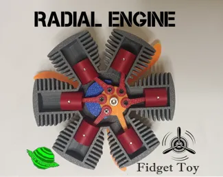 Radial Engine Fidget Toy