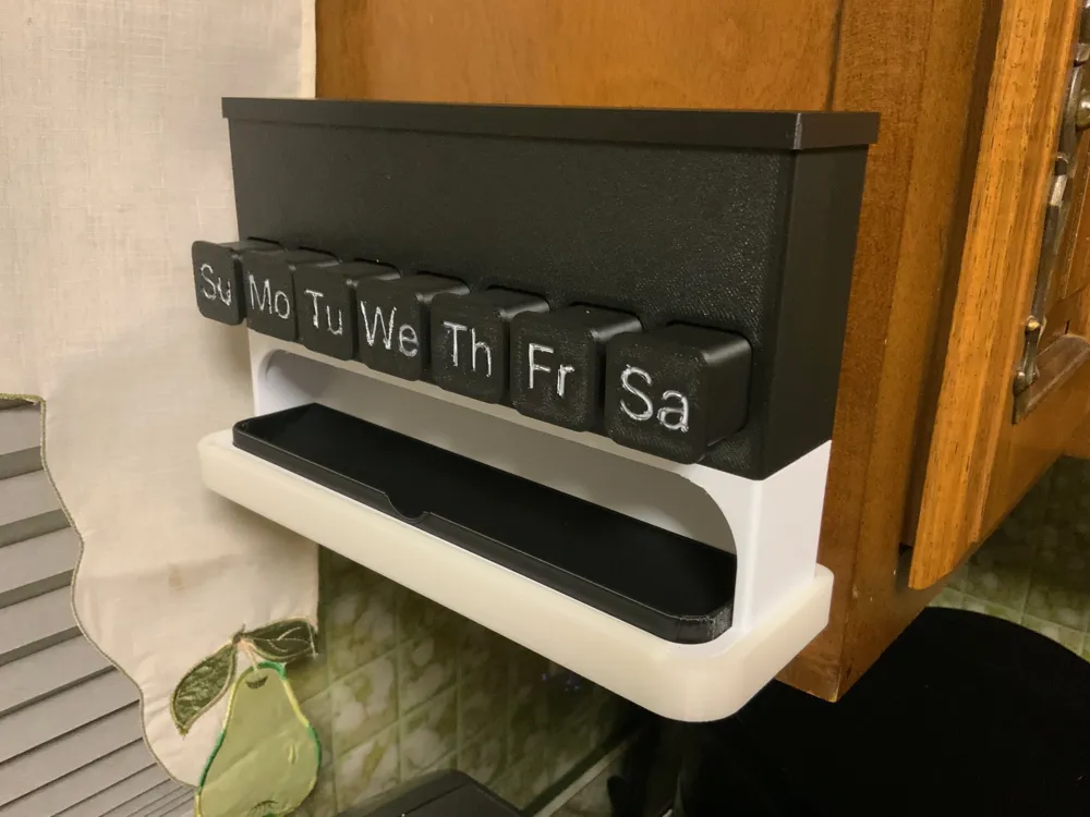 Days Of The Week Pill Dispenser Mount Back Stop By Ruby Rube days-of-the-week-pill-dispenser-mount-back-stop-by-ruby-rube