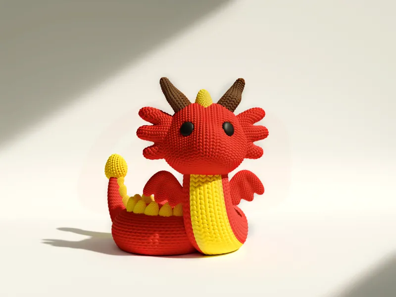 Knitted Dragon