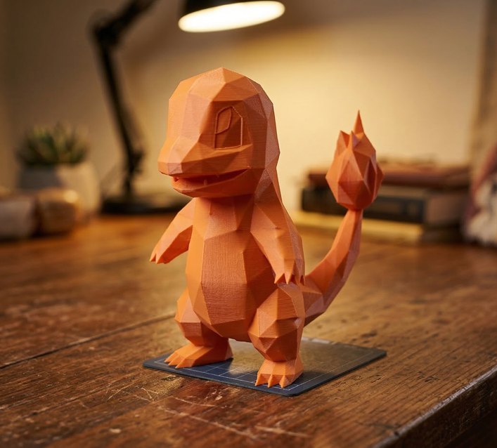 Miniatura 1 do modelo 3D Charmender low poly #004