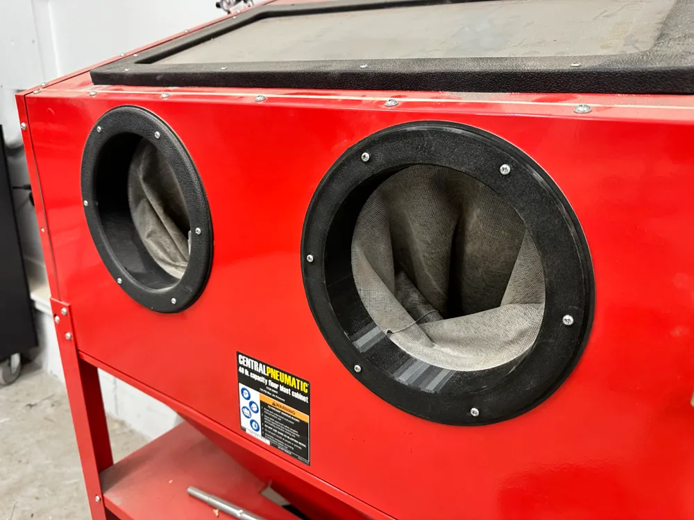 Harbor Freight Sandblast Glove Holder by Silver Rhino Media