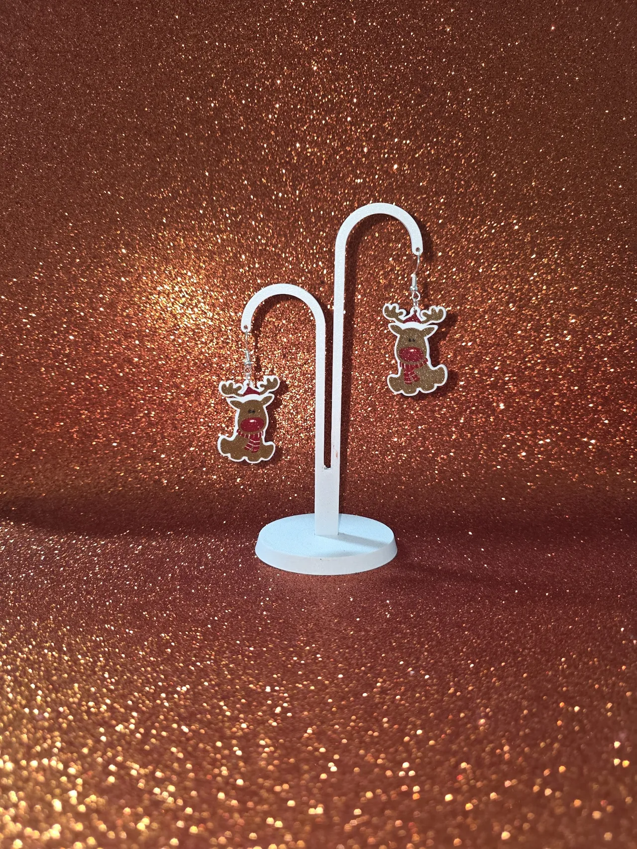 Sweet reindeer earrings view 3