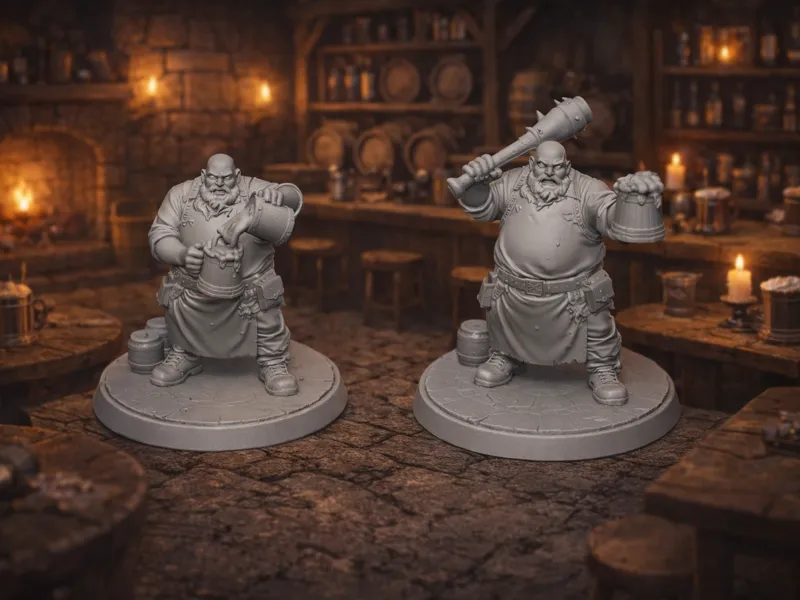 Tavernier x2 – Figurines JDR / Taverne Fantasy