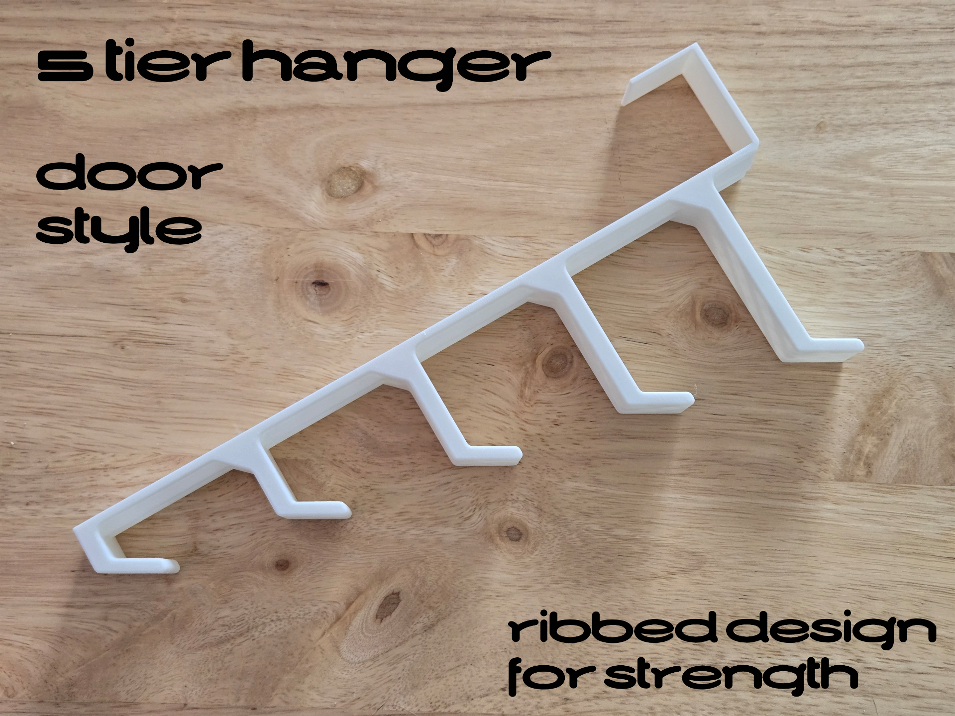 5 Tier Door Hanger - Dual Ribbed Design