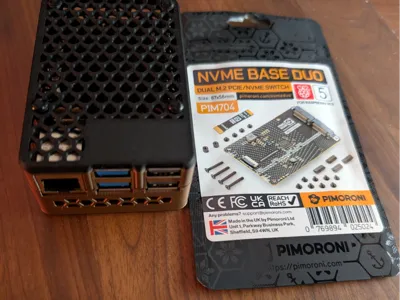 Raspberry Pi 5 Pimoroni Nvme Base Duo Bottom Case