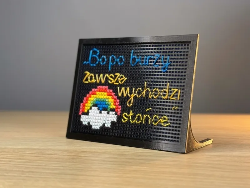 Cross-Stitch Desktop Sign Board