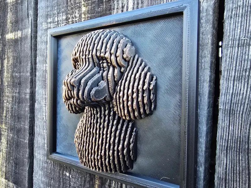 SLICED POODLE — 3D Printable Wall Decoration