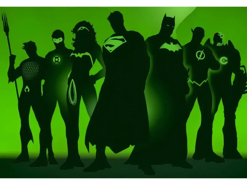 Justice League Green Silhouette