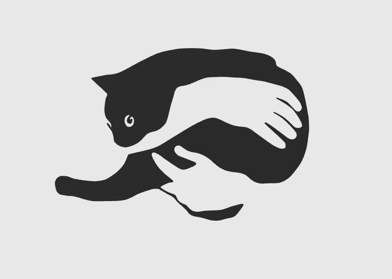 Holding cat wallart
