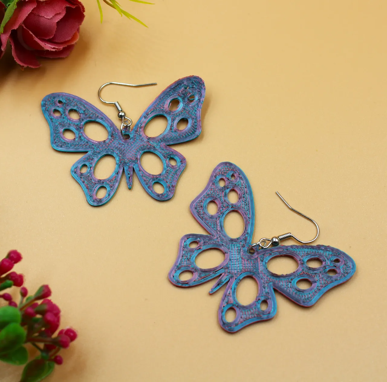 Set of /6 piece Butterfly Wing Earring Jewelry view 3
