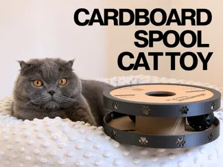 Filament Spool DIY Cat Dog Toy Treat Puzzle