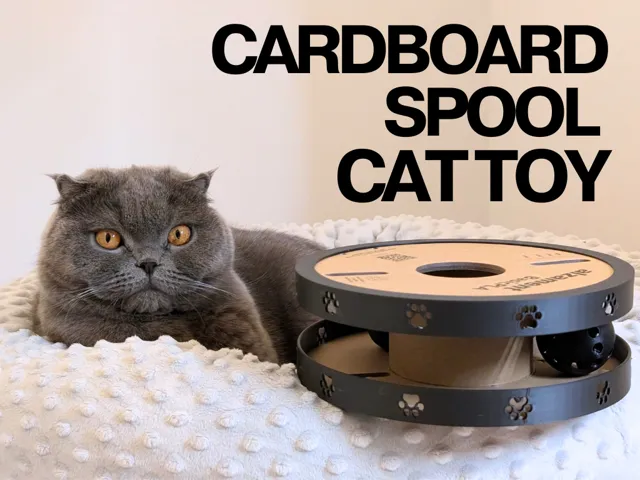 Filament Spool DIY Cat Dog Toy Treat Puzzle