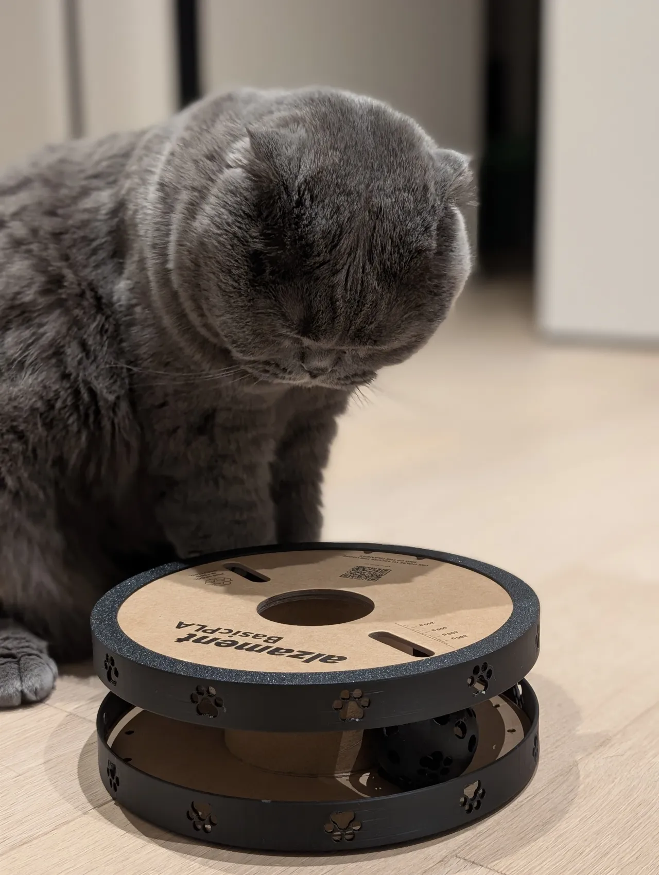 Filament Spool DIY Cat Dog Toy Treat Puzzle view 4