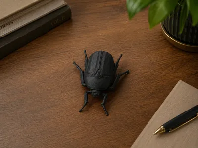 Realistic Insect Scarab Beetle 