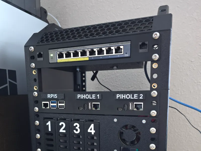 10 in Rack 1U RPi 5 + 2 Orange Pi 3 Zero