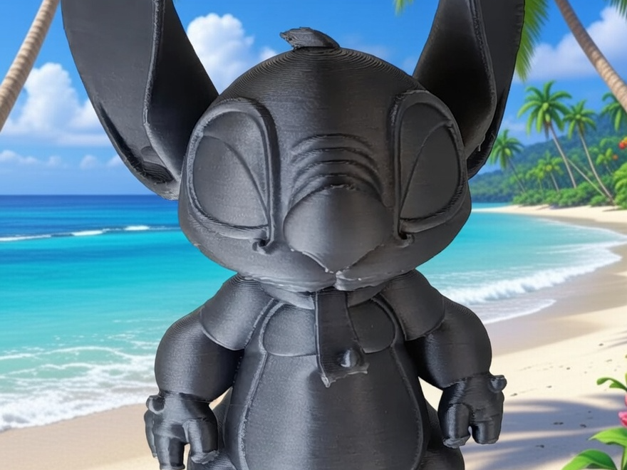 Stitch avec Écharpe Rouge