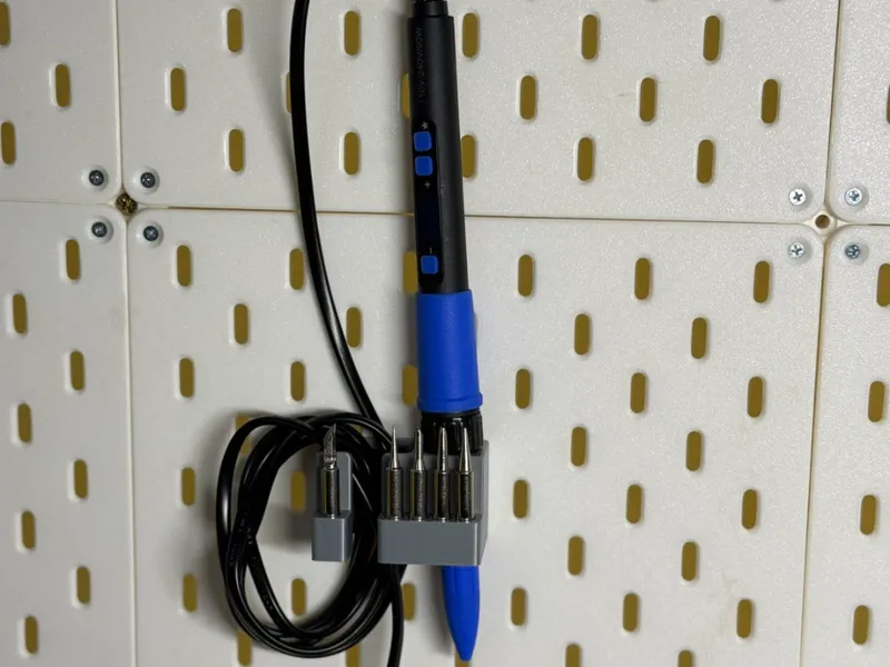 Soldering Iron Holder for IKEA SKÅDIS (and tips)