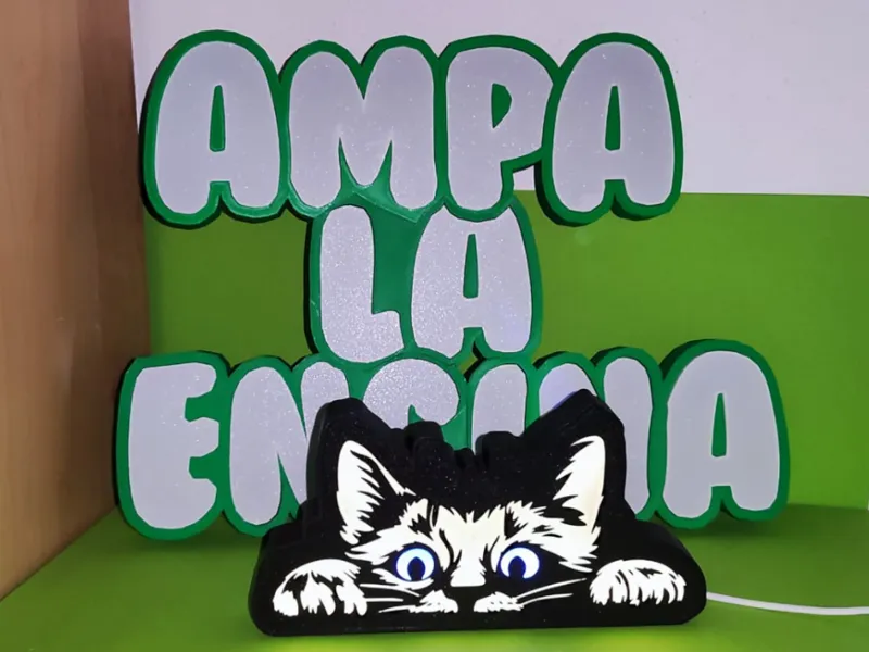 LETRERO AMPA LA ENCINA - LAMPARA