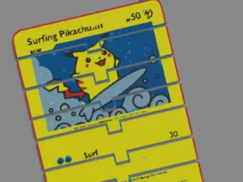 Surfing Pikachu Pokemon card