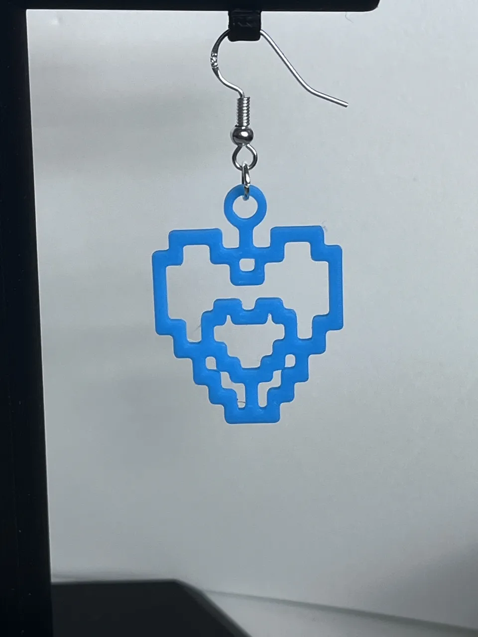 Pixel Heart Earrings - Quick Print 17 min! No AMS view 4