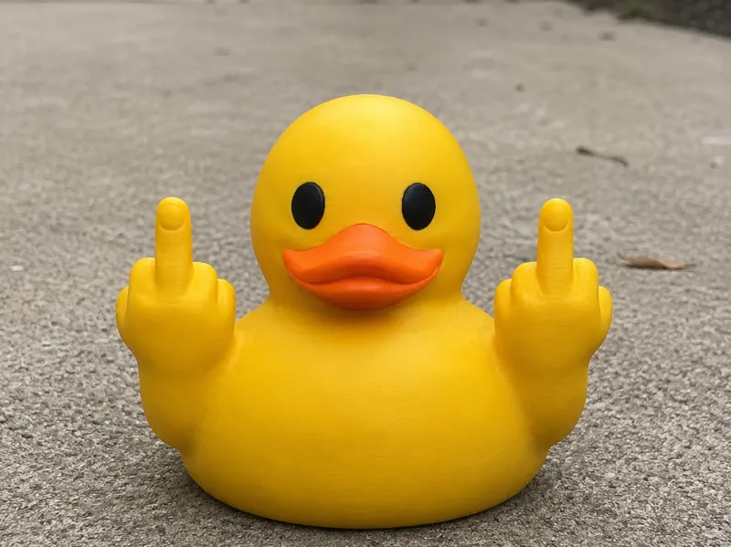 Middle finger duck "Duck-Off"