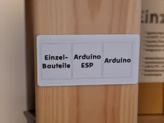 Label for Ikea shelf Hejne