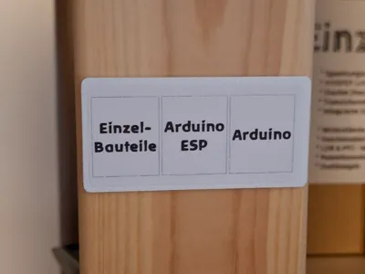 Label for Ikea shelf Hejne