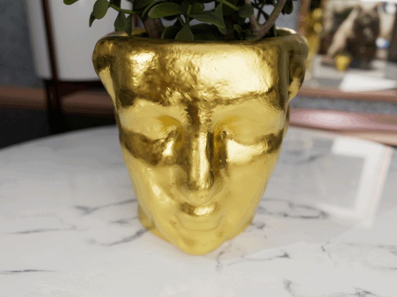 Roman Head Bust Planter Pot