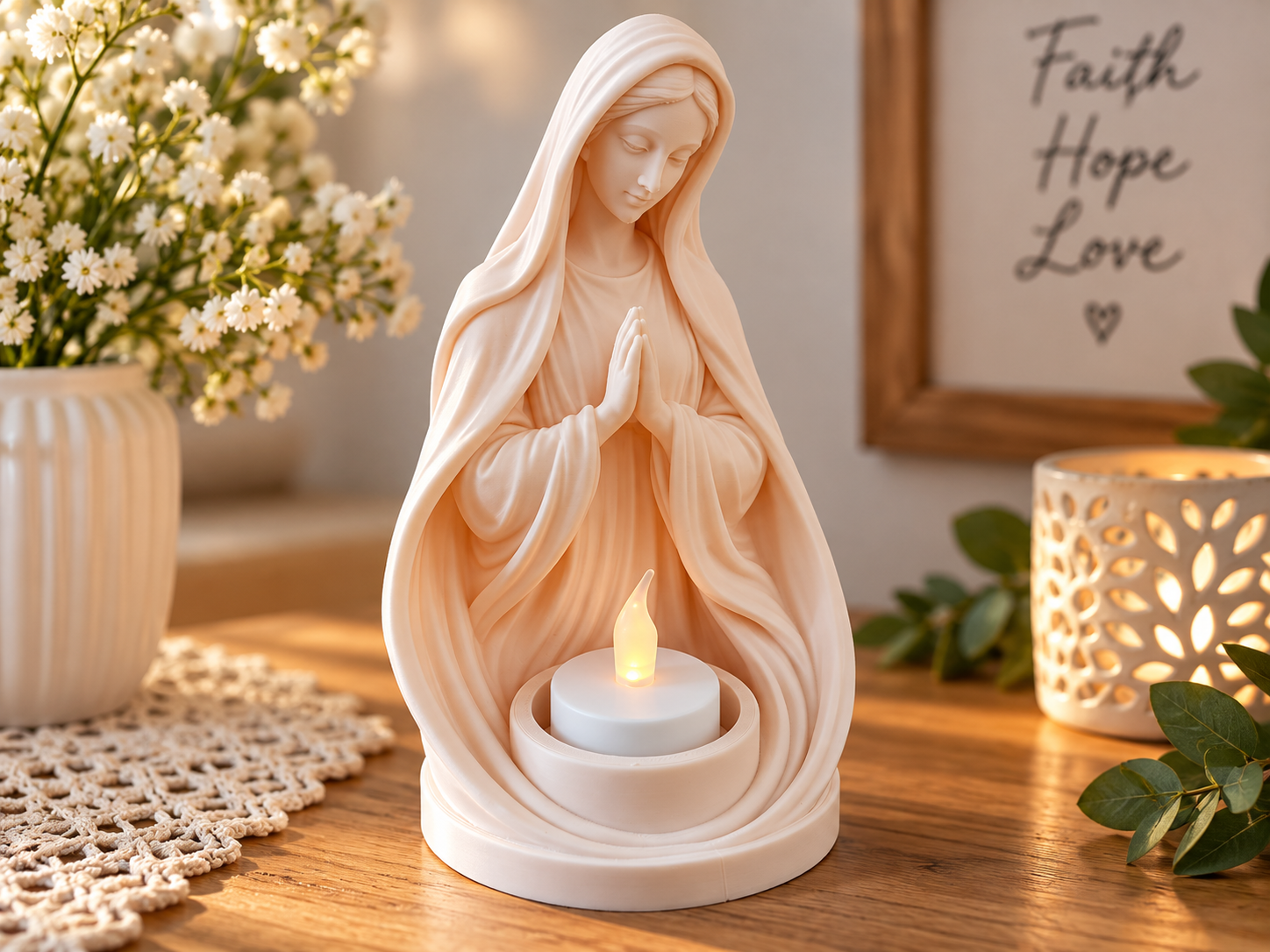 Virgin Mary Candle Holder - 1