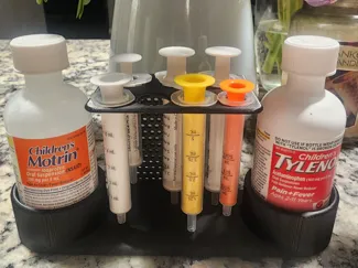 syringe and medicine holder