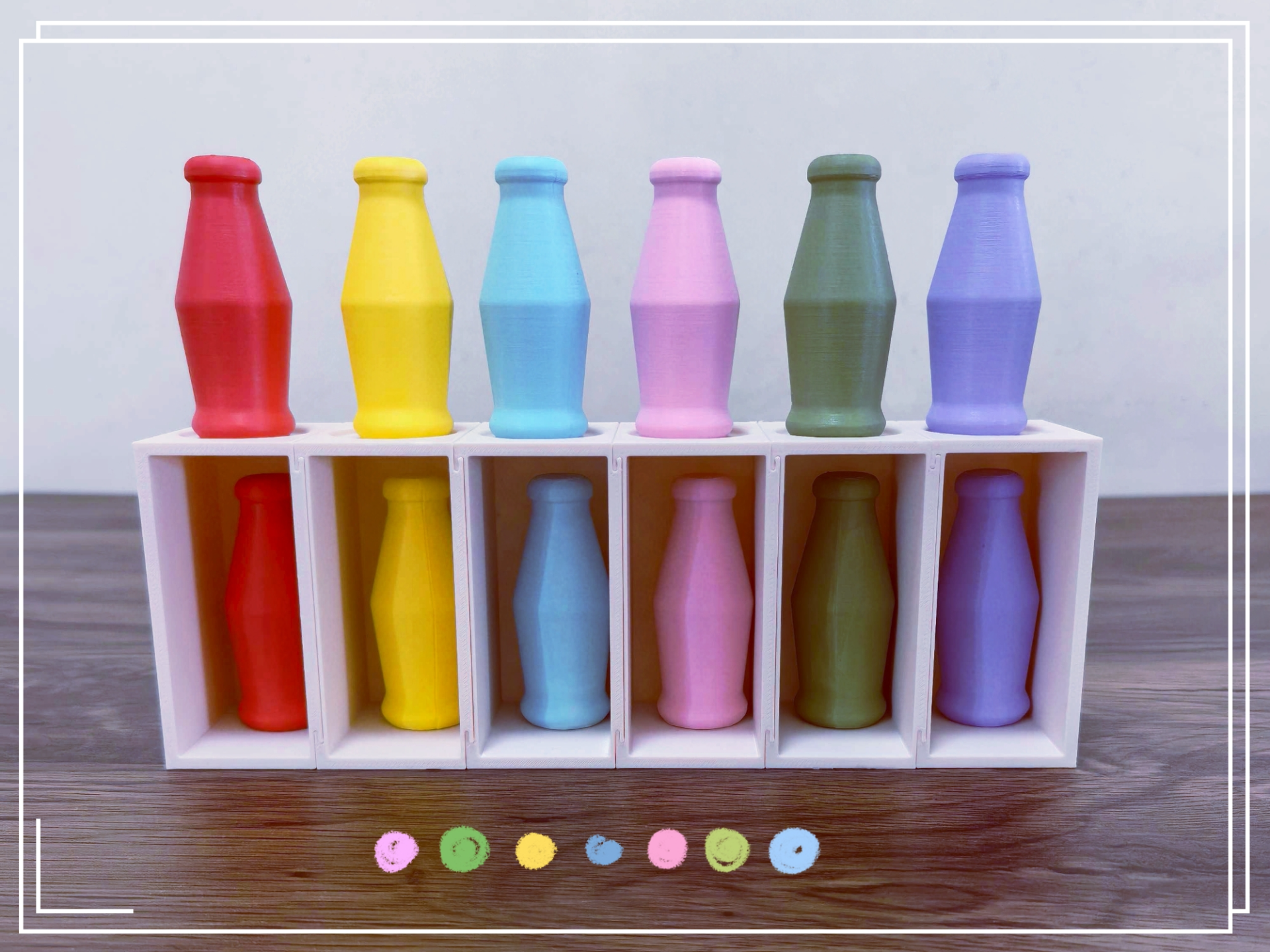 Miniatura 1 do modelo 3D 趣味瓶子对对碰  益智玩具
