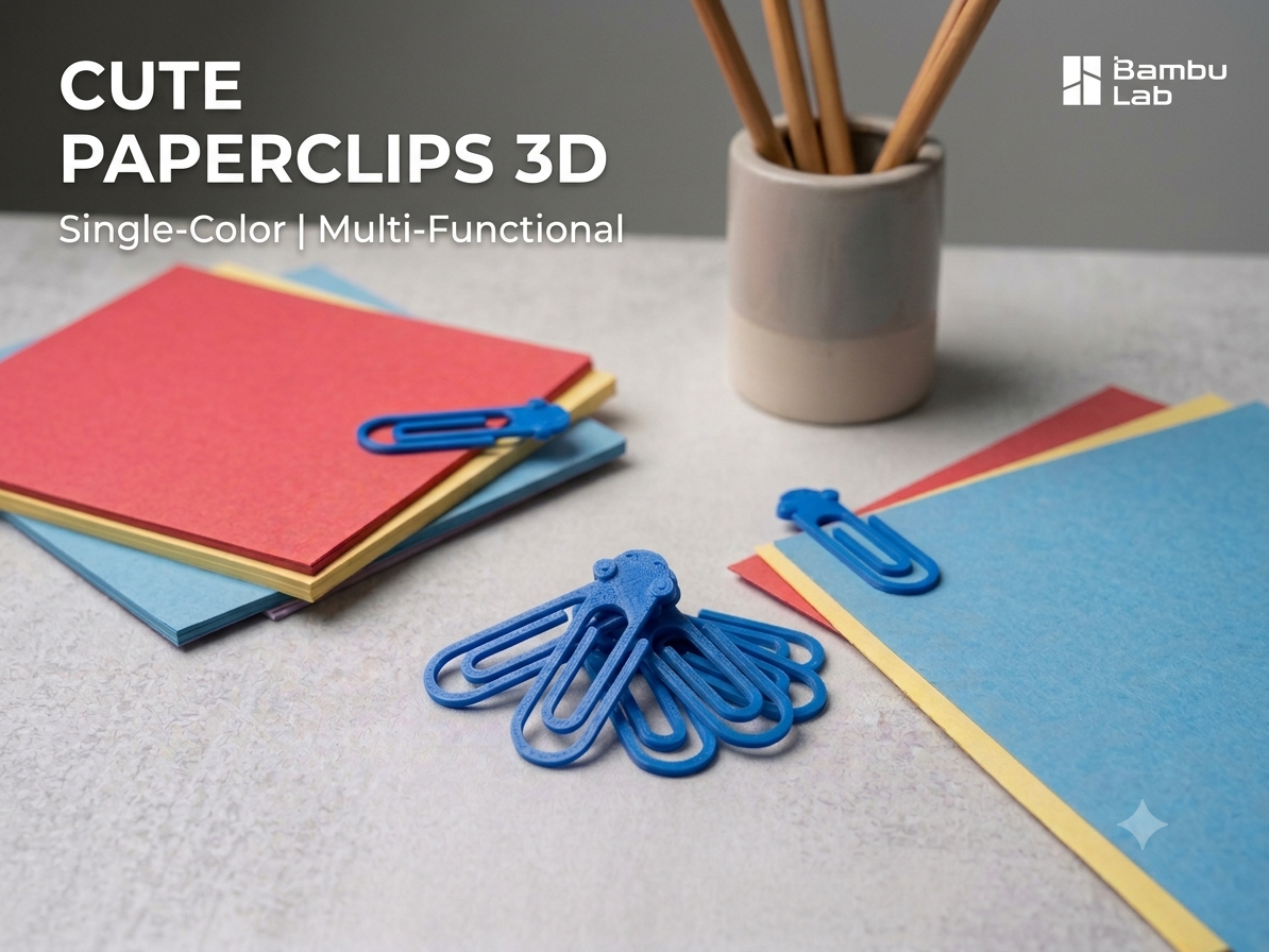 Cute 3D Paperclips /Simpatiche Graffette
