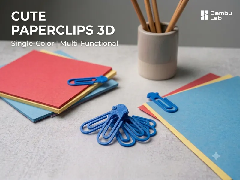 Cute 3D Paperclips /Simpatiche Graffette