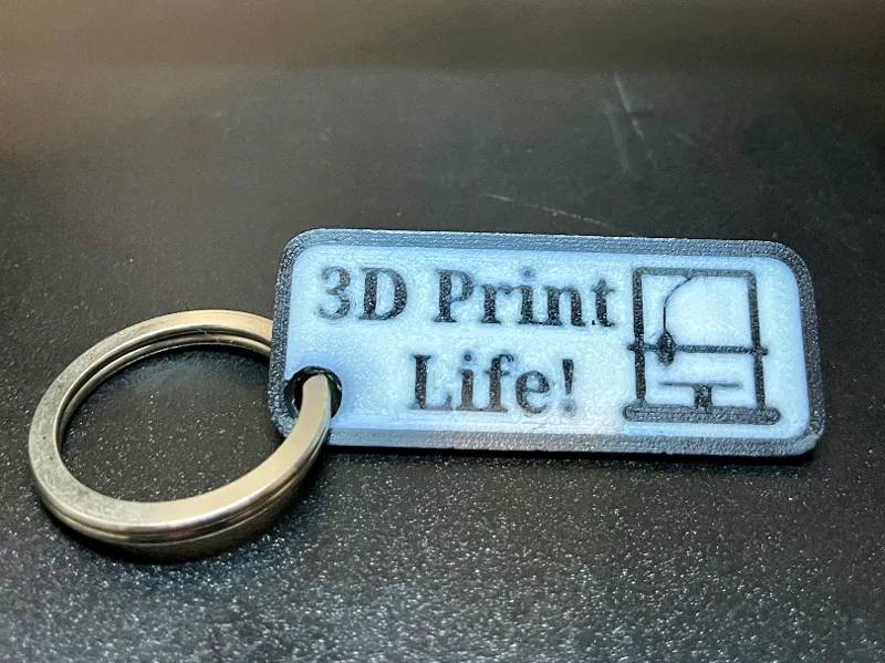 3D Print Life Keychain - Double Sided