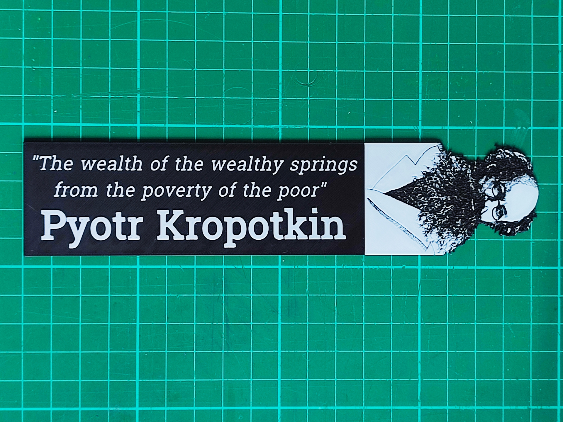 Peter Kropotkin Bookmark with Quotation