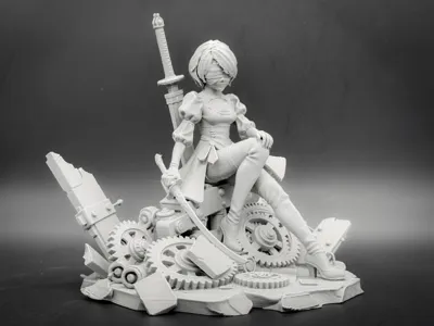 2B Sitting on Ruins