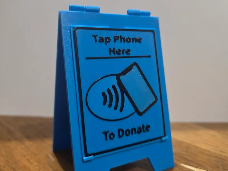 Tap Phone to Donate Sign