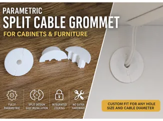 Parametric Split Cable Grommet