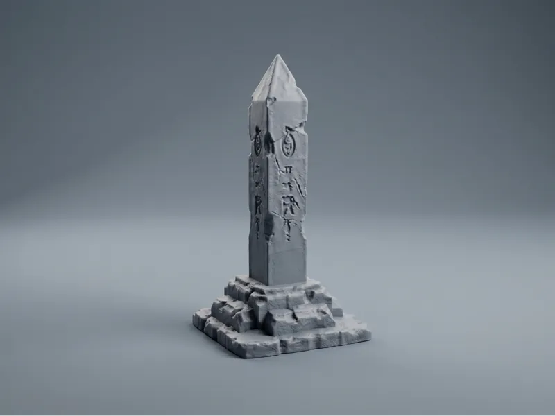 Ancient Runic Obelisk - Tabletop Terrain