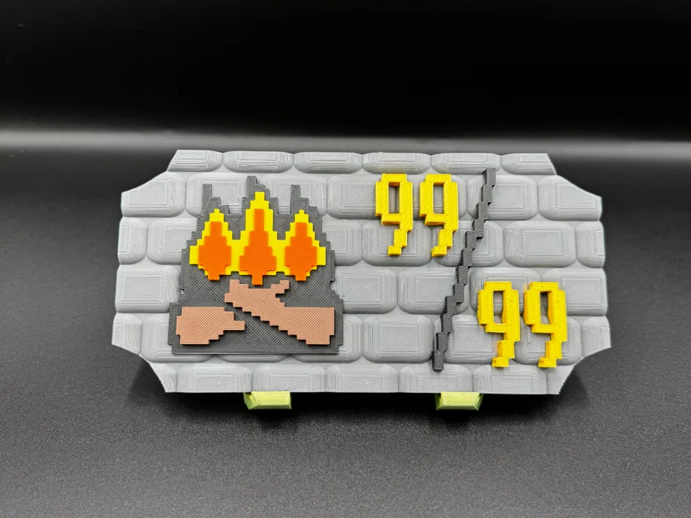 OldSchool RuneScape 99 Firemaking Plaque V2 by Linski3D MakerWorld ...