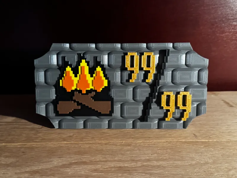 OldSchool RuneScape 99 Firemaking Plaque V3
