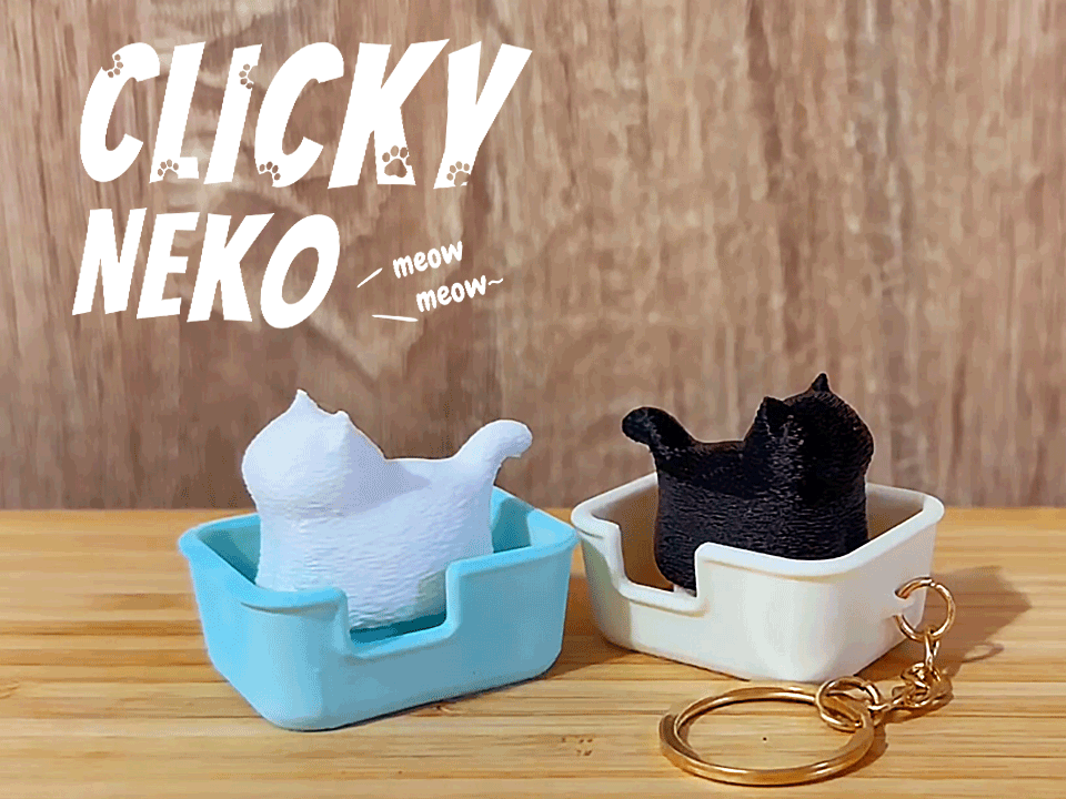 Clicky Neko – Serious Litter Box Cat Fidget Toy