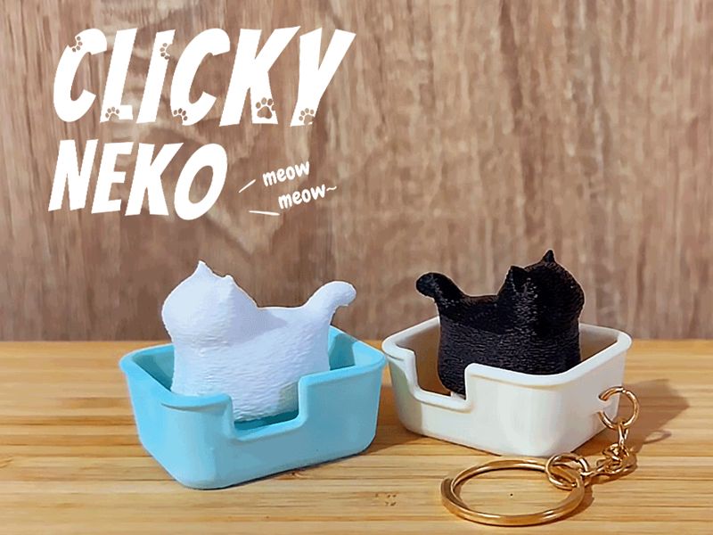 Clicky Neko – Serious Litter Box Cat Fidget Toy