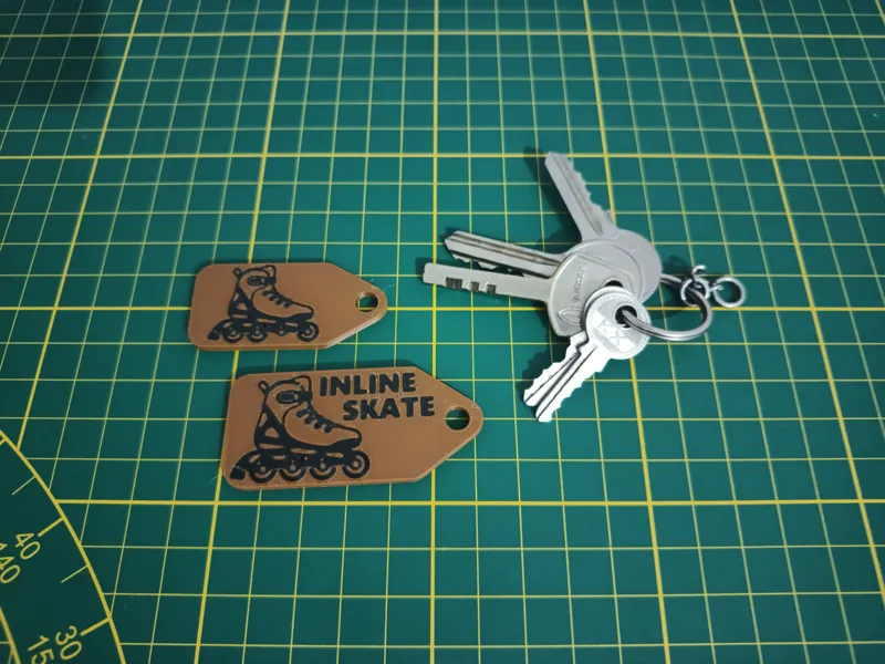 Inline/Roller Skater Keychain