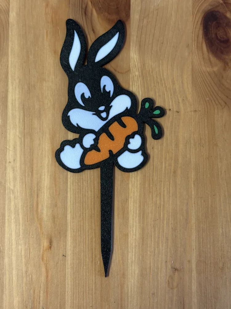 Bunny Cake Topper - Free 3D Print Model - MakerWorld