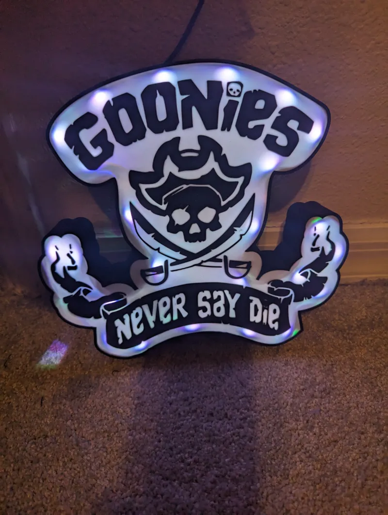 Goonies Sign Lightup